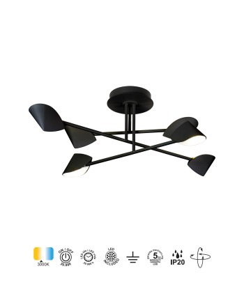 CAPUCCINA * SEMIPLAFÓN LED MEDIANO 40W